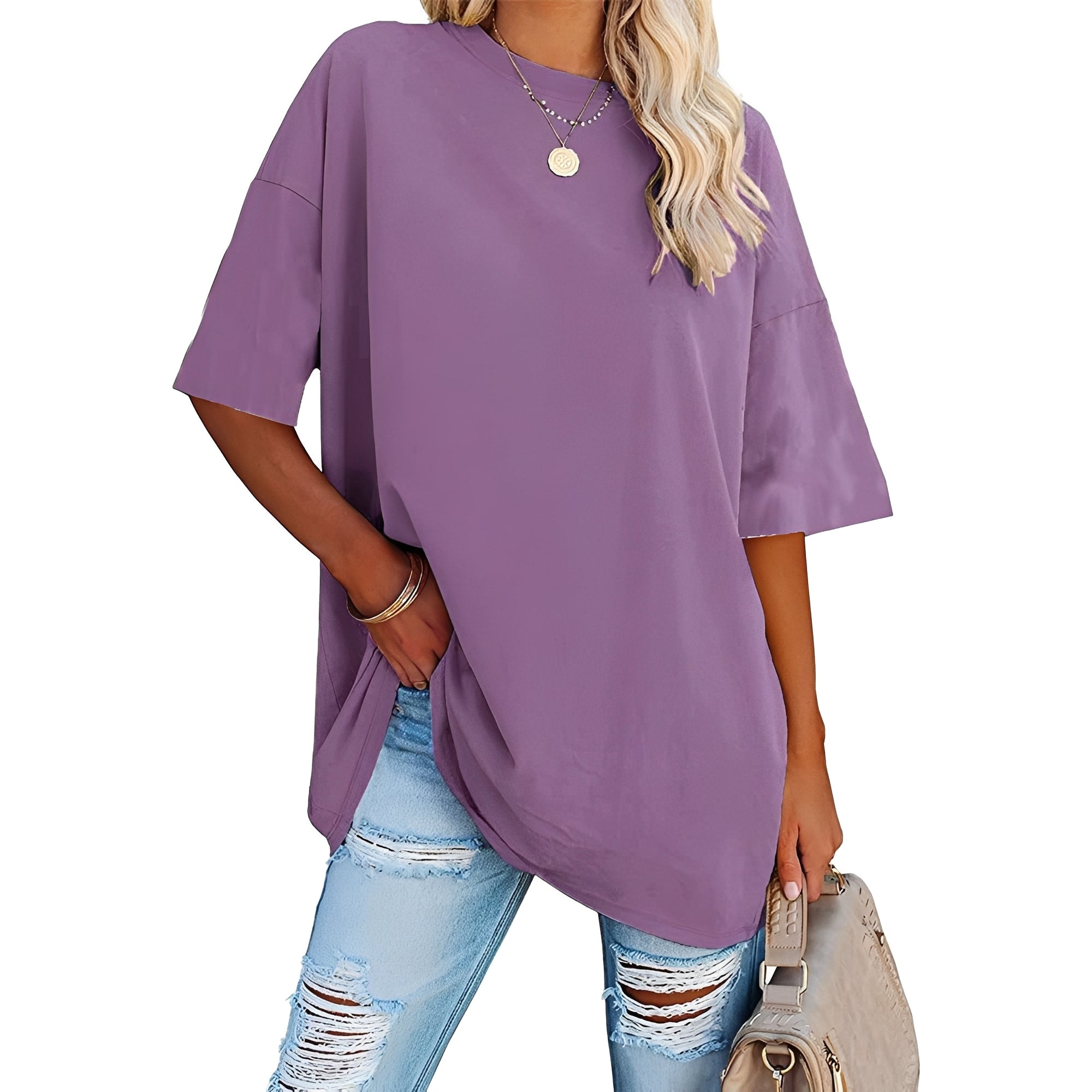 Alice - Luzny T-shirt z opadajacymi ramionami