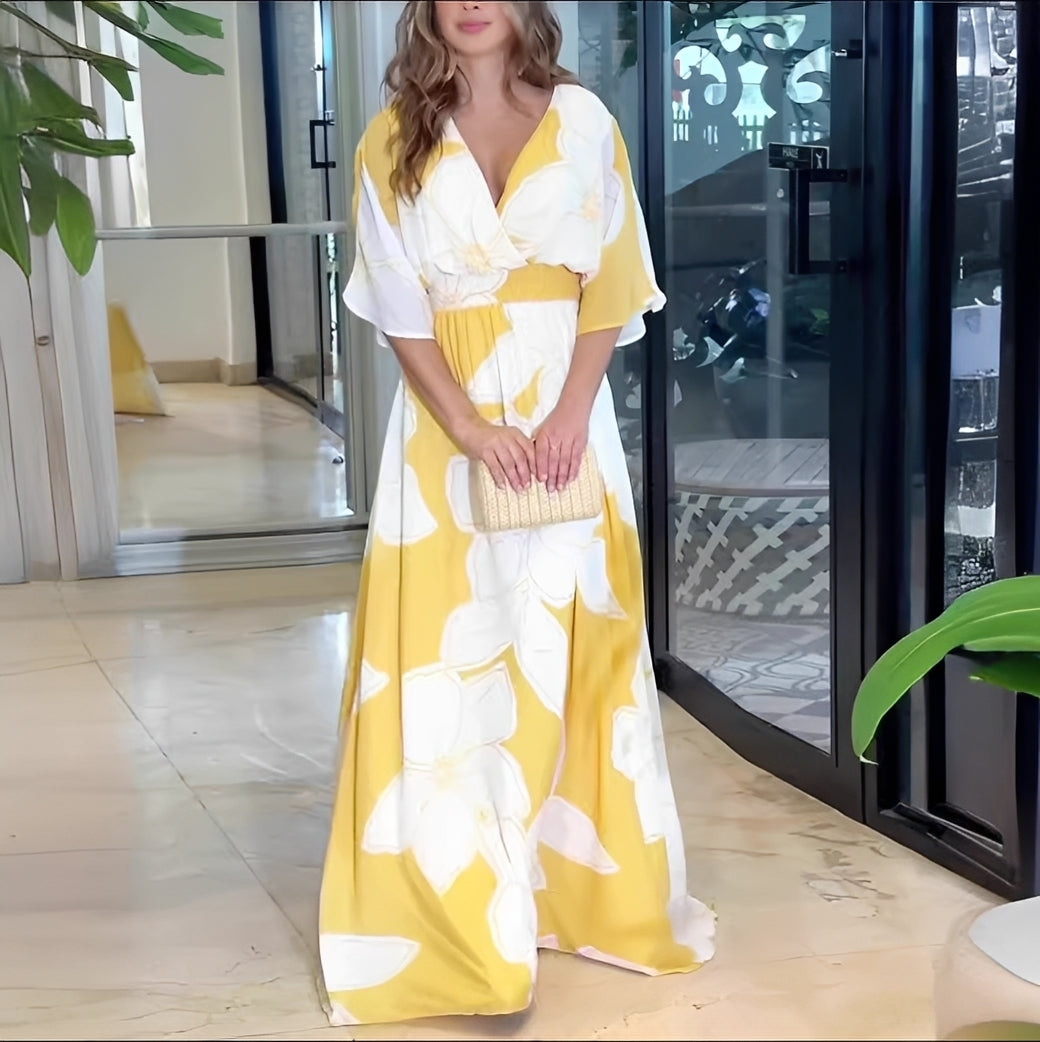 Alessia - Modna Luźna Sukienka w Kwiaty