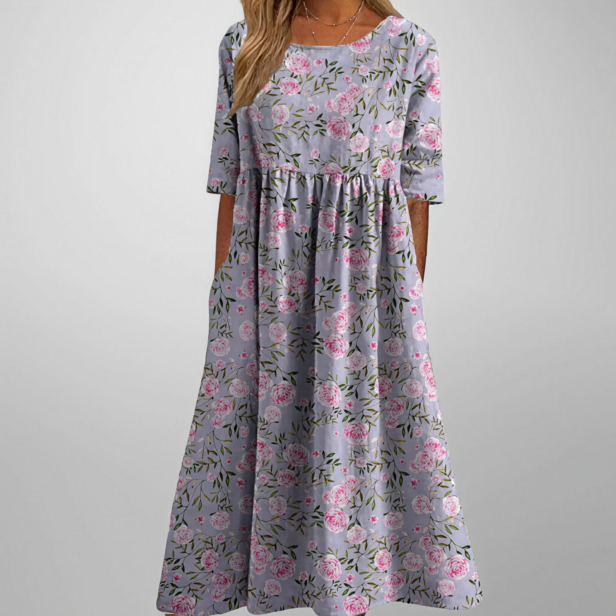 Gail – Kwiatowe damskie maxikleid