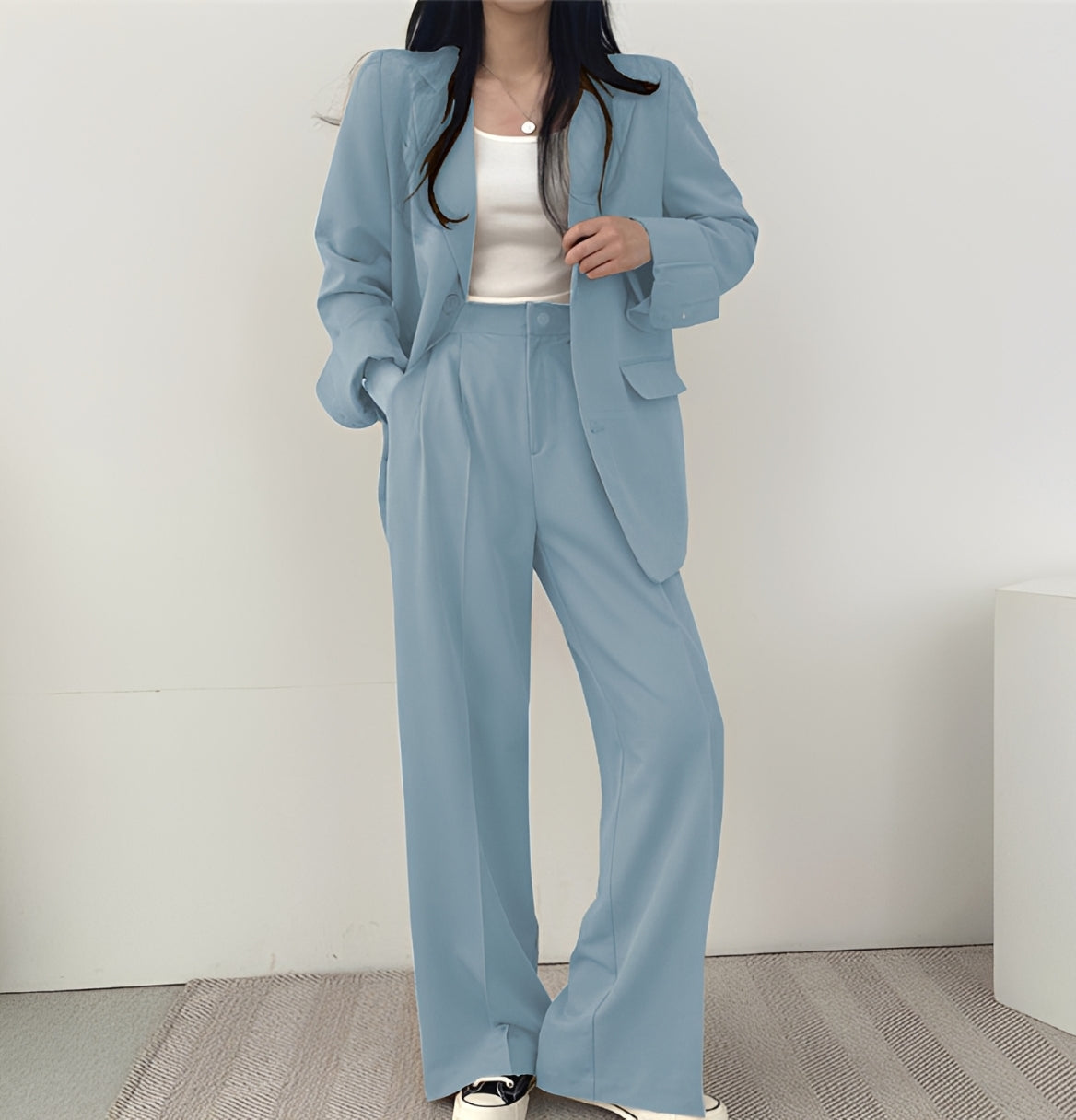 Camilla - Elegancki garnitur o luźnym kroju