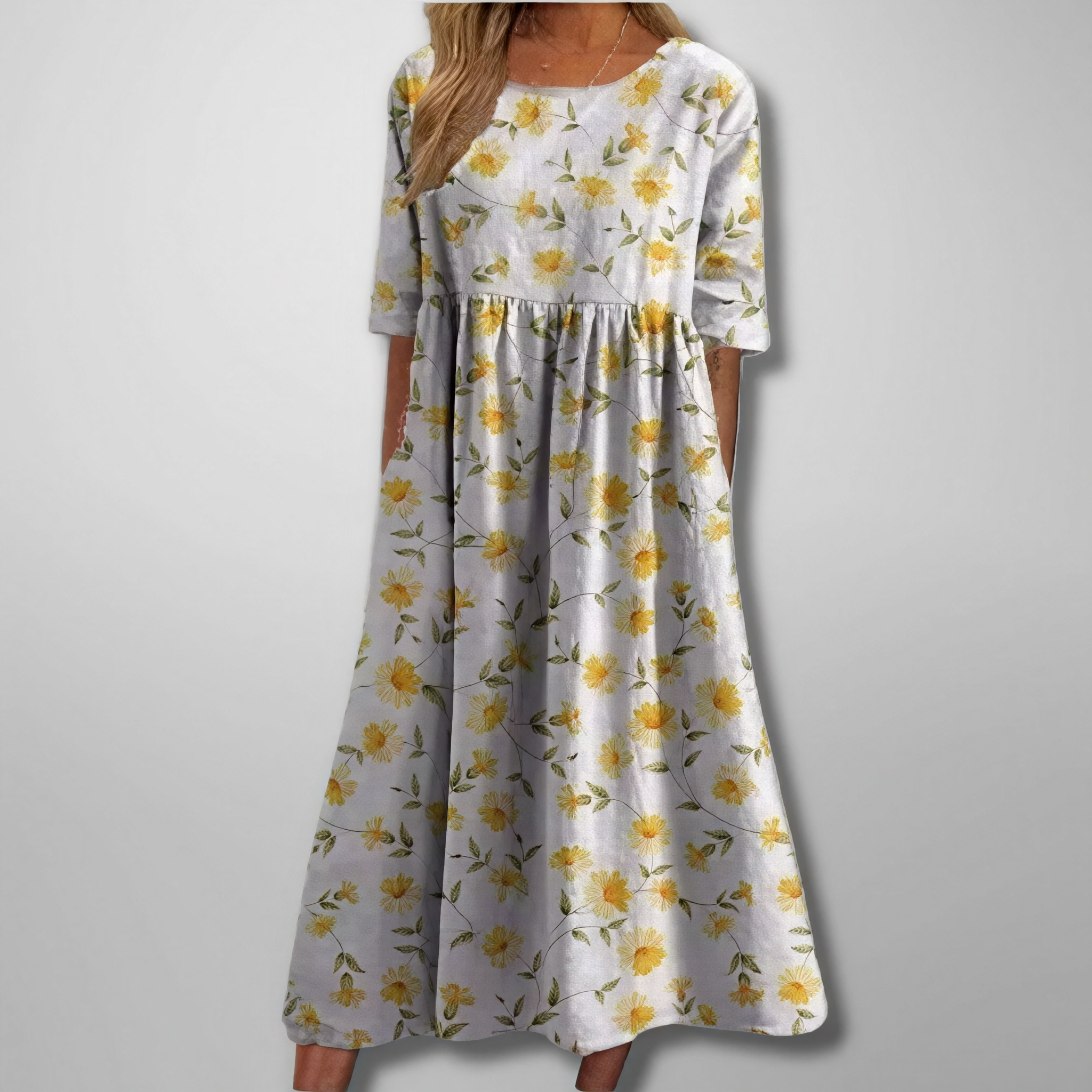 Gail – Kwiatowe damskie maxikleid