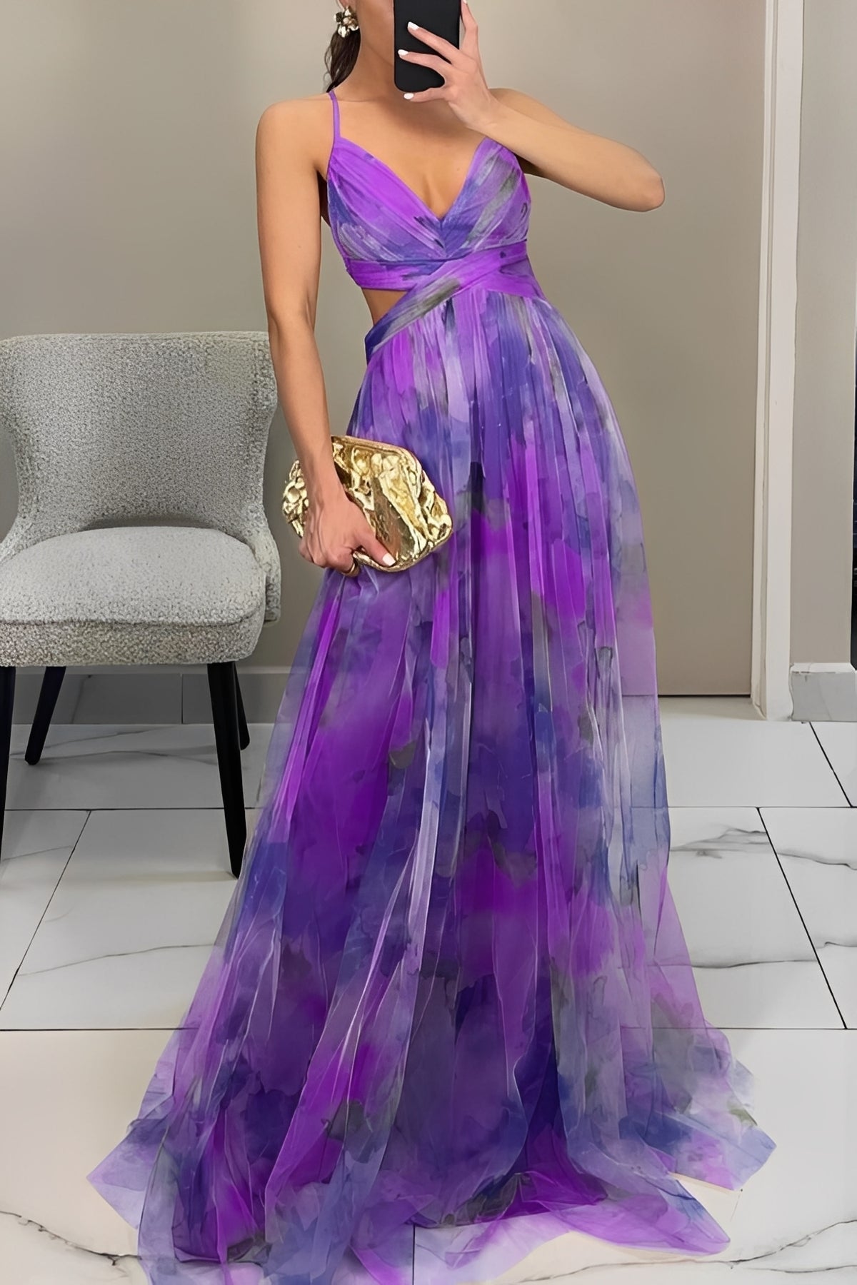 Davina - Elegancka Sukienka Maxi w Kroju A