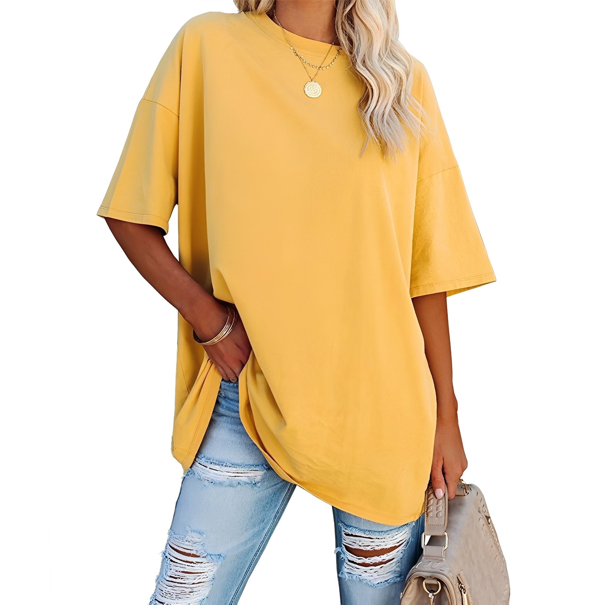 Alice - Luzny T-shirt z opadajacymi ramionami
