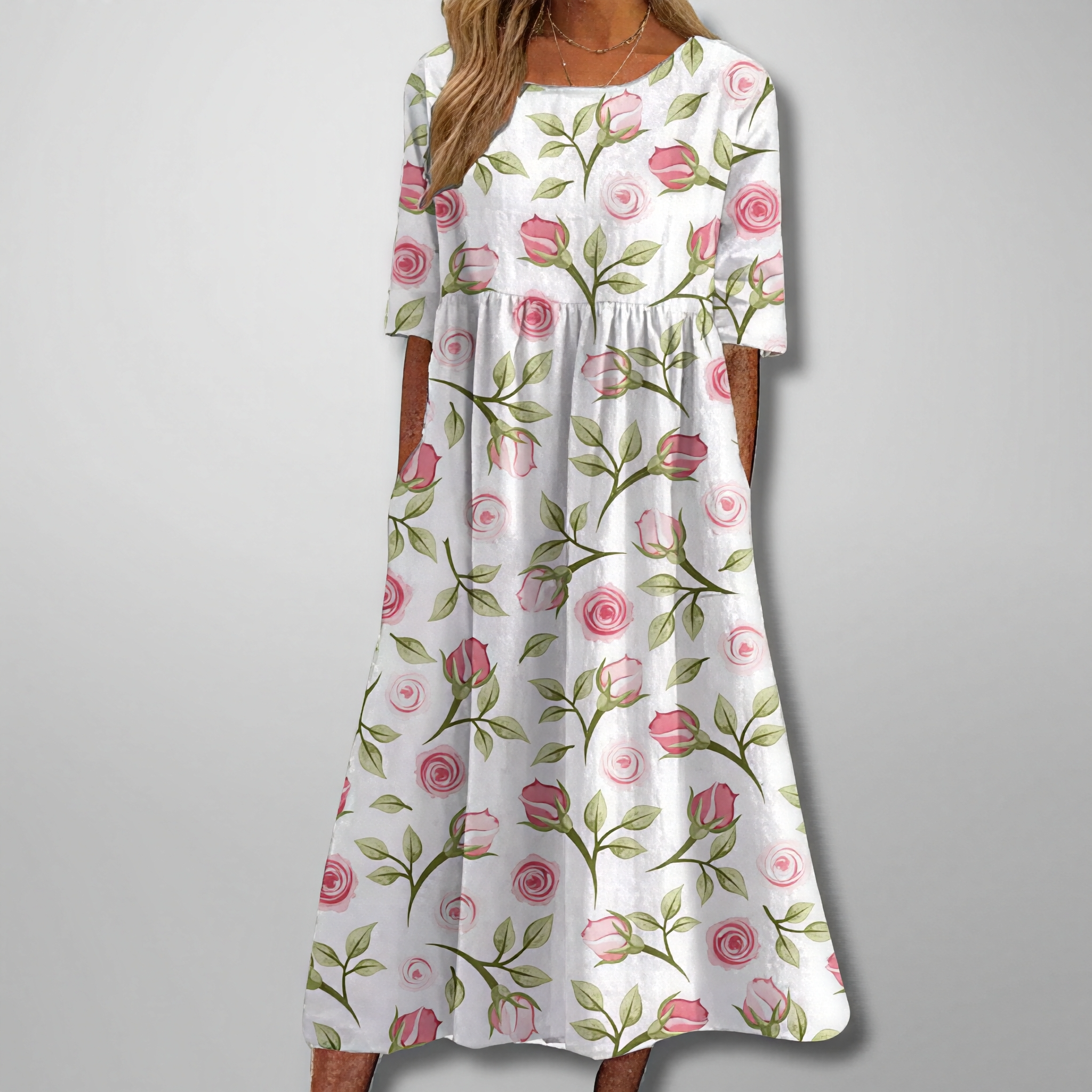 Gail – Kwiatowe damskie maxikleid