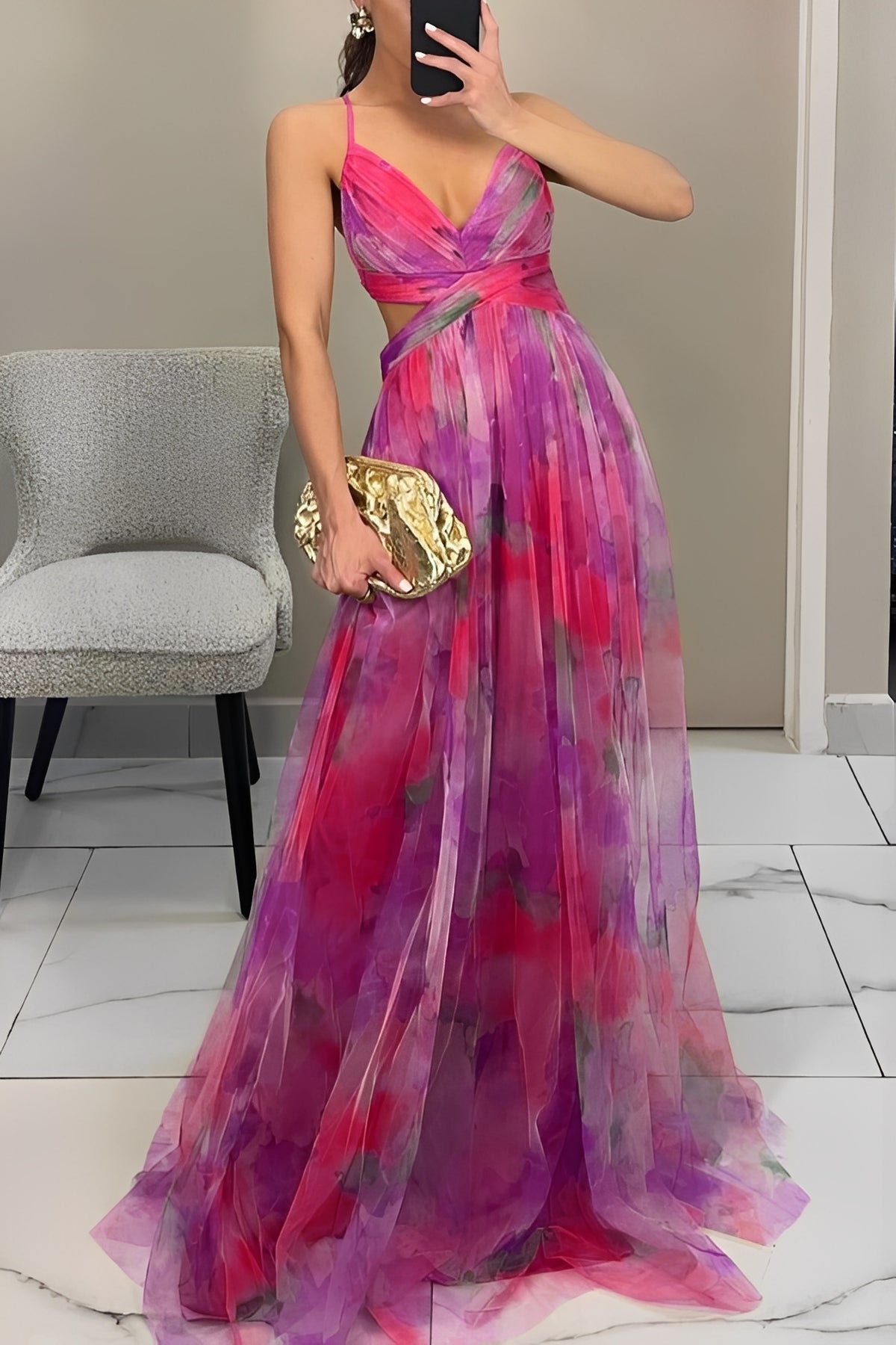 Davina - Elegancka Sukienka Maxi w Kroju A