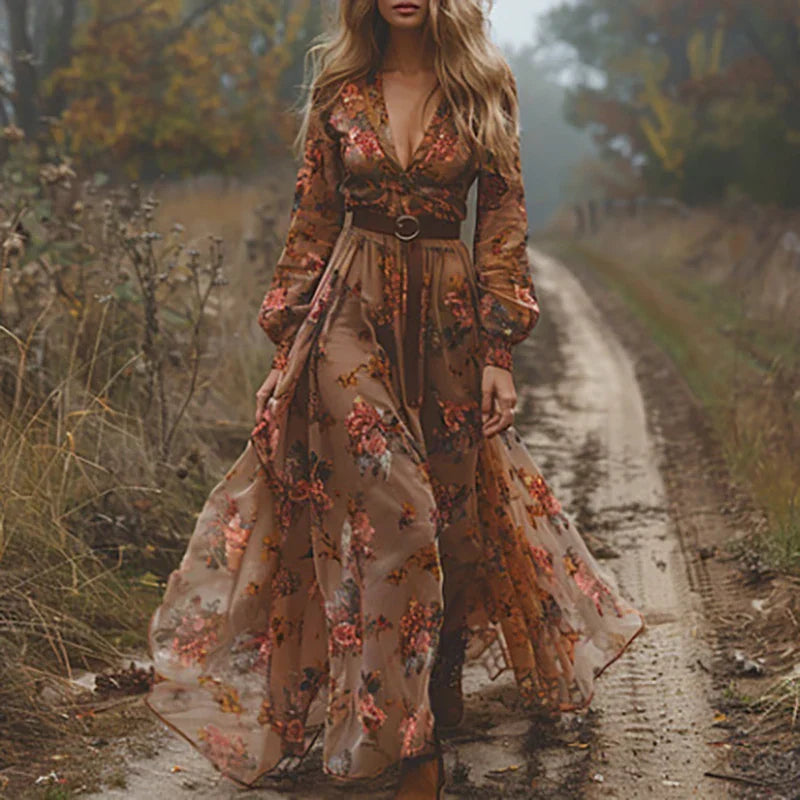 Selvara – Eleganckie Boho Maxikleid dla kobiet