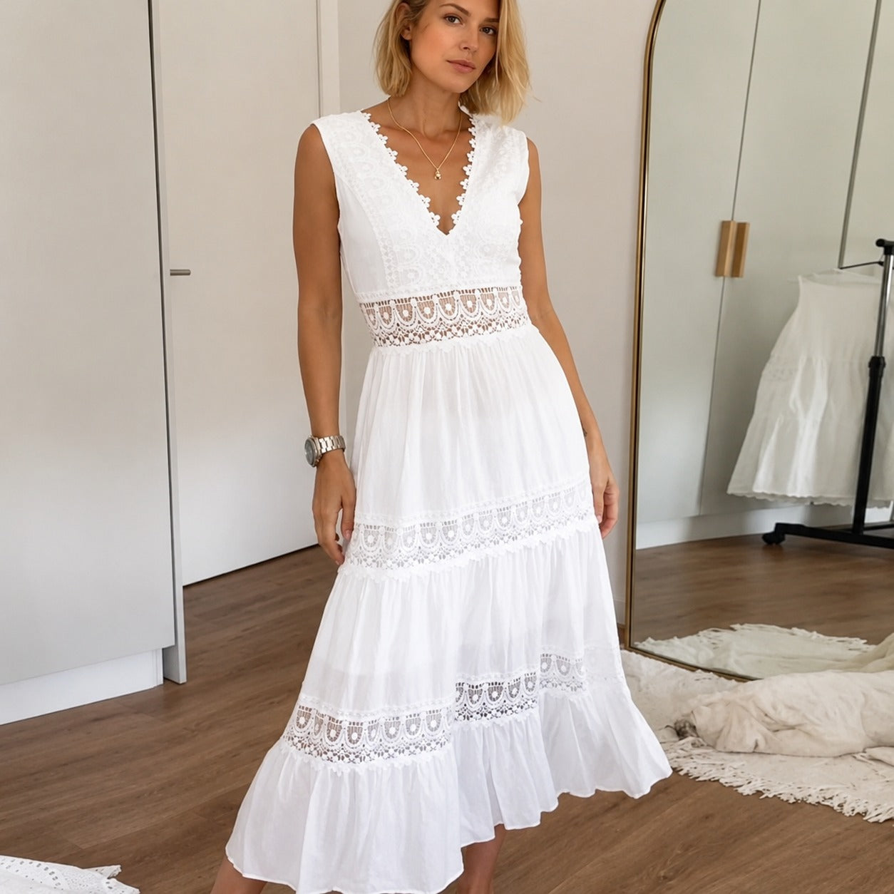 Tessa - Midi sukienka o wytwornym stylu