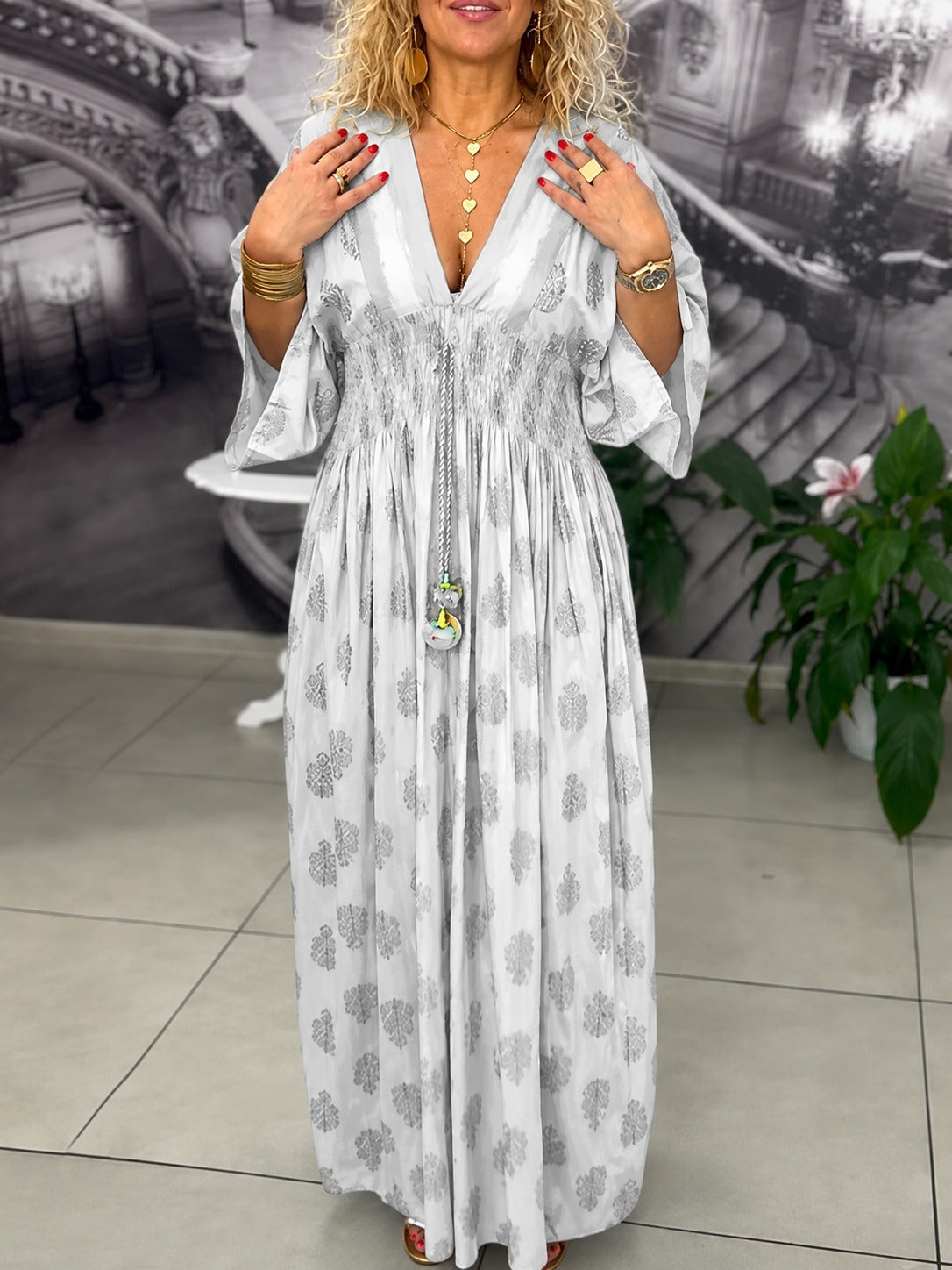 Leonie - Modna Luźna Sukienka Maxi