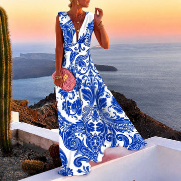 Kaylee - Elegancka maxi sukienka bez rękawów