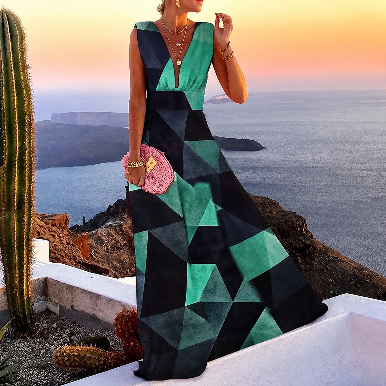 Kaylee - Elegancka maxi sukienka bez rękawów