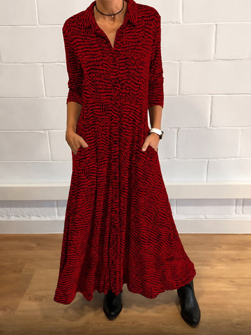 Salma - Elegancka Sukienka z Praktycznymi Kieszeniami