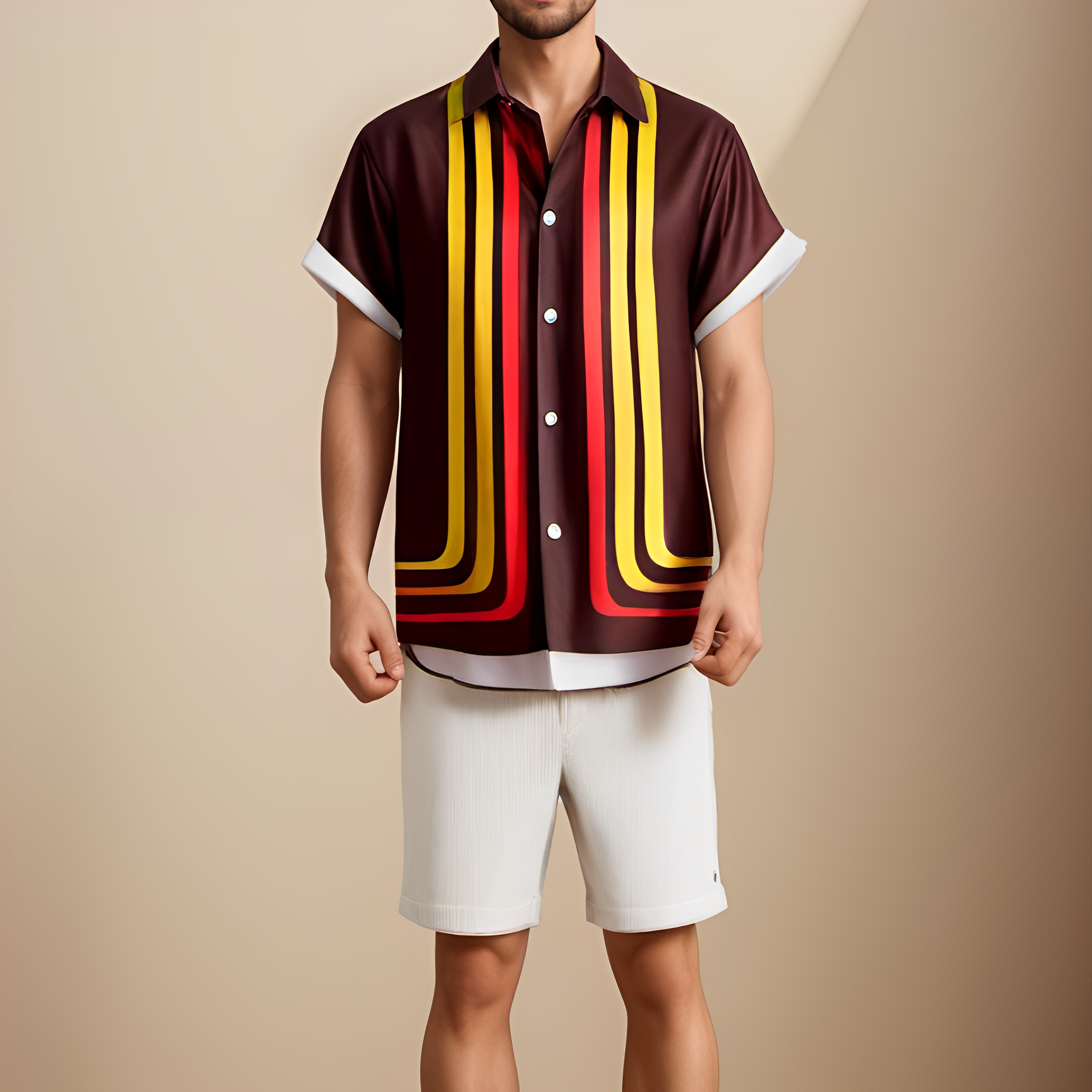 Milo – Letnia koszula w stylu retro z krótkim rękawem