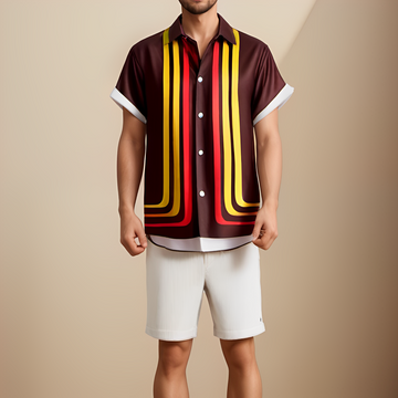 Milo – Letnia koszula w stylu retro z krótkim rękawem