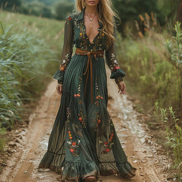 Selvara – Eleganckie Boho Maxikleid dla kobiet