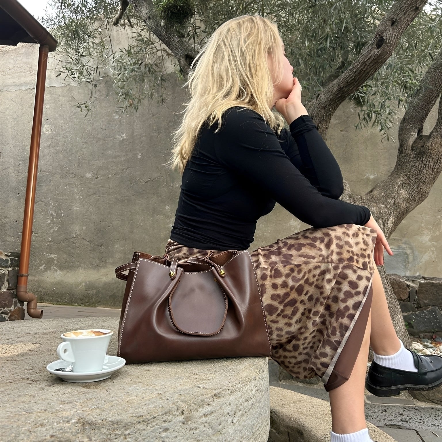 Sabrina - Klasyczna torba na ramię w stylu retro